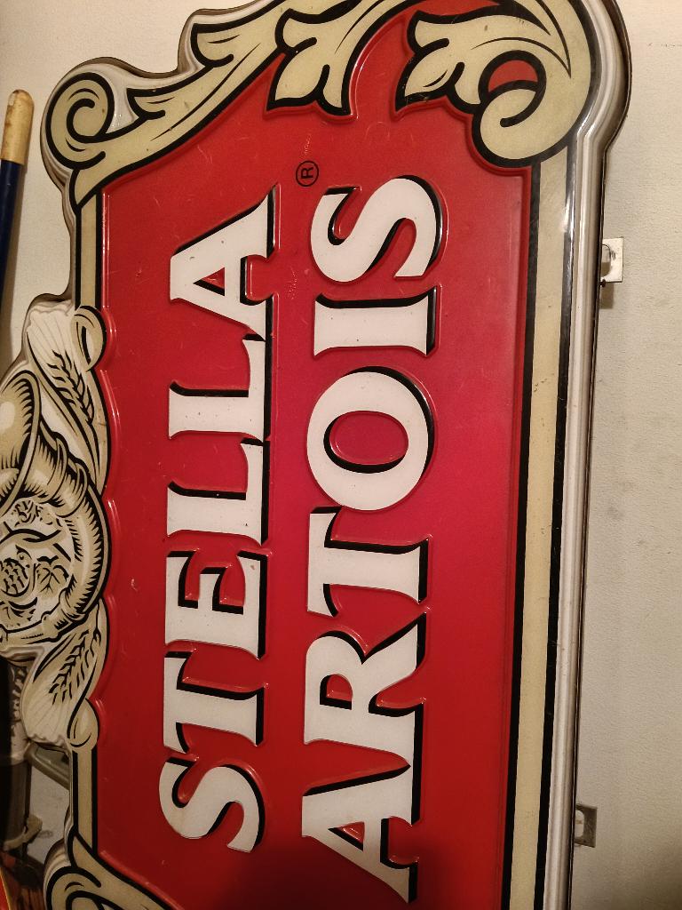 Stella Artois lichtreklamebak, Verzamelen, Biermerken, Ophalen, Gebruikt, Reclamebord, Plaat of Schild, Stella Artois