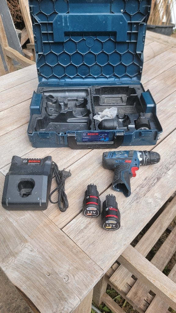 Pack Bosch Pro GSR 12V-15 FC FlexiClick Complet - TBE, Bricolage & Construction, Vitesse variable, Comme neuf, Enlèvement, Foreuse et Perceuse
