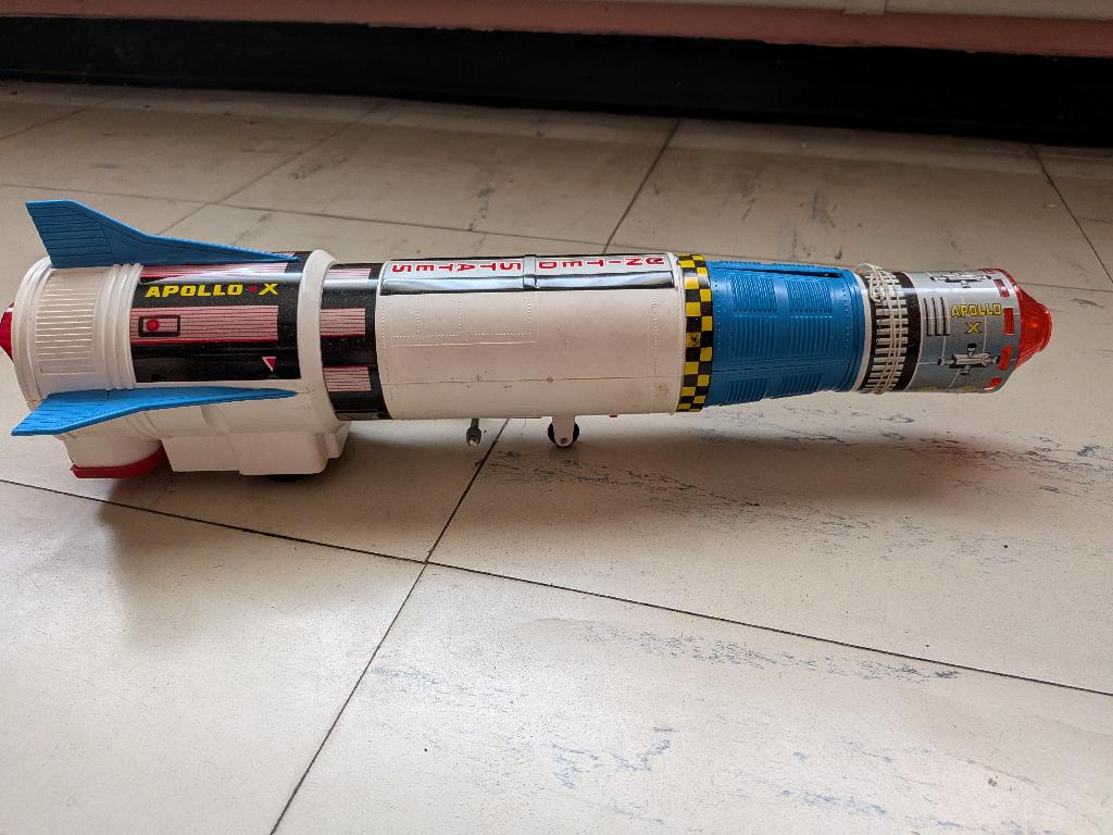 Apollo-X Moon Challenger - Vintage blikken speelgoed - JAPAN, Ophalen of Verzenden, Gebruikt, Schaalmodel