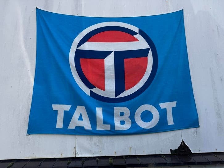 TALBOT oude reclame vlag, Verzamelen, Merken en Reclamevoorwerpen