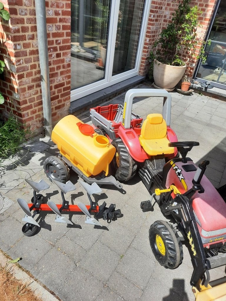 Traptractor met kar en toebehoren, Enlèvement, Utilisé, Véhicule à pédales