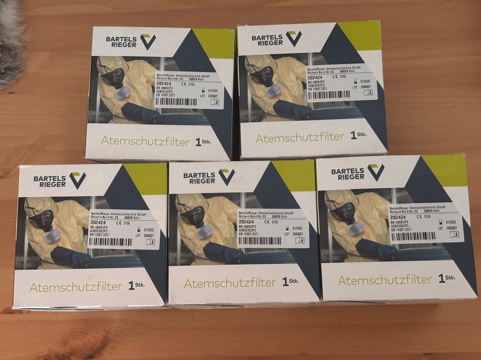 Abek filters 5x, Doe-het-zelf en Bouw, Veiligheidskleding, Ophalen of Verzenden