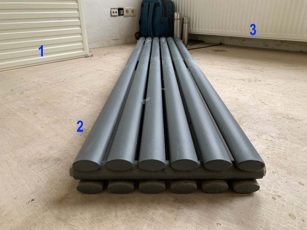 Radiatoren (recup uit renovatie), Doe-het-zelf en Bouw, Verwarming en Radiatoren, Ophalen, Gebruikt, Radiator, 150 cm of meer