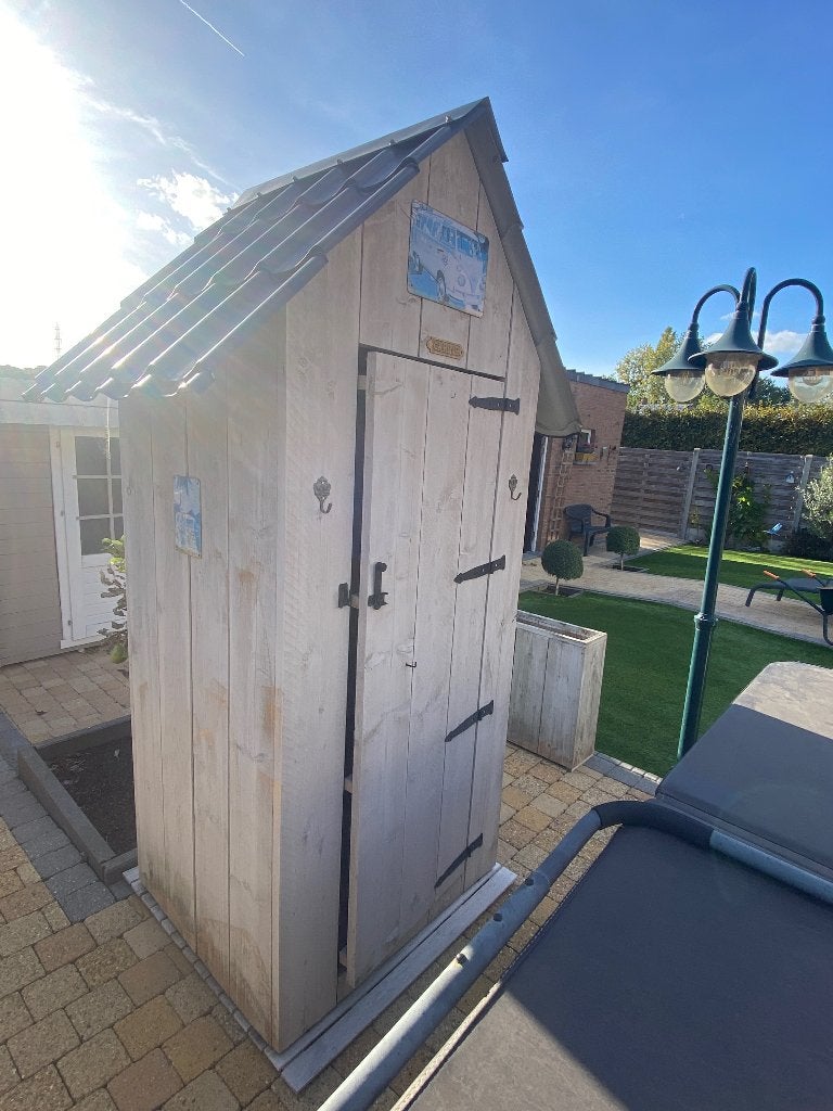 Strand Cabine/verkleedhok in steigerhout., Doe-het-zelf en Bouw, Ophalen, Gebruikt, Steigerhout