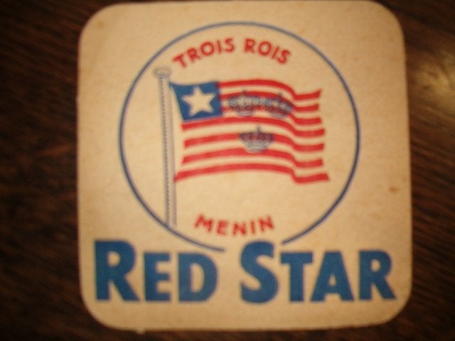 Tapis à bière Trois Rois Menen 1 : 95 x 95 mm, Enlèvement ou Envoi, Utilisé, Sous-bock