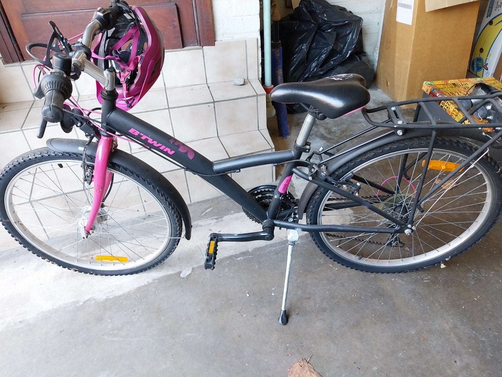 Btwin poply t40 fiets, Fietsen en Brommers, Ophalen, 24 inch, Velgrem, Versnellingen