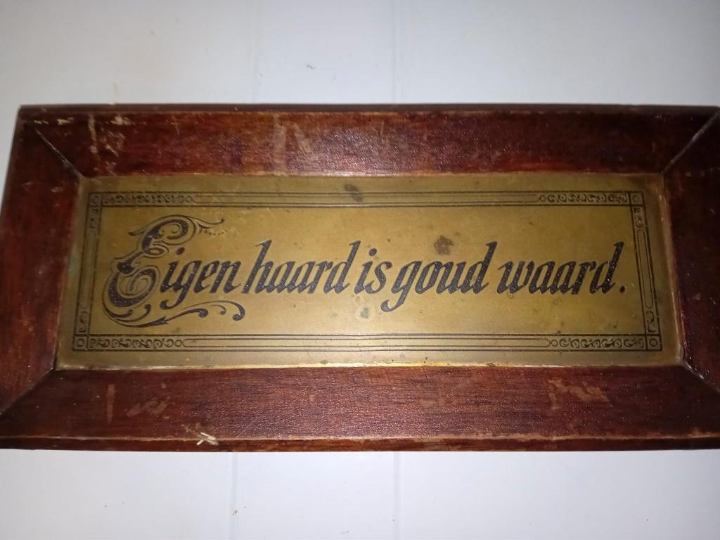 oude vlaamse spreuk, Antiek en Kunst, Ophalen of Verzenden
