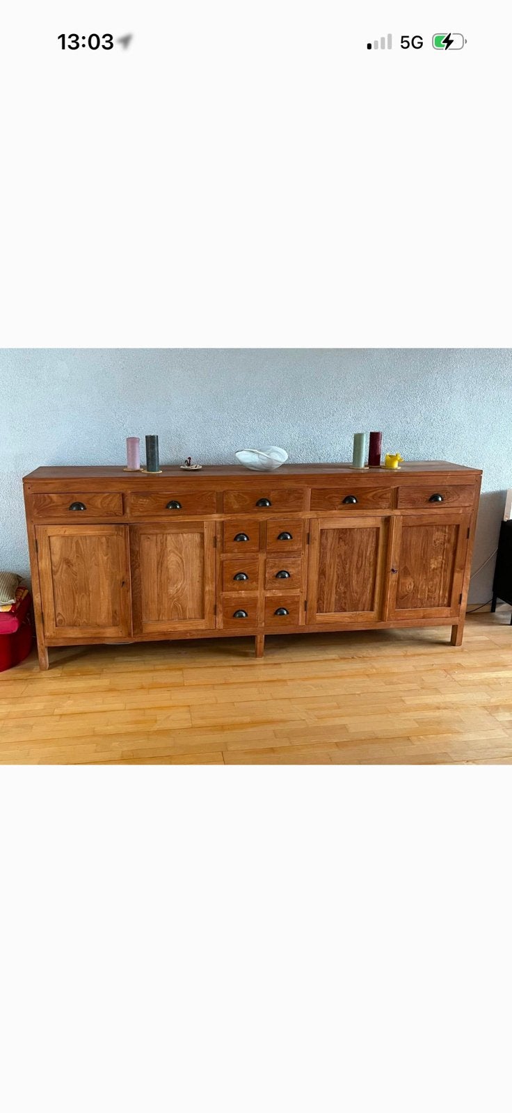 Dressoir teak 11 diverse lades erg mooi groot meubel, Huis en Inrichting, Ophalen of Verzenden, Zo goed als nieuw