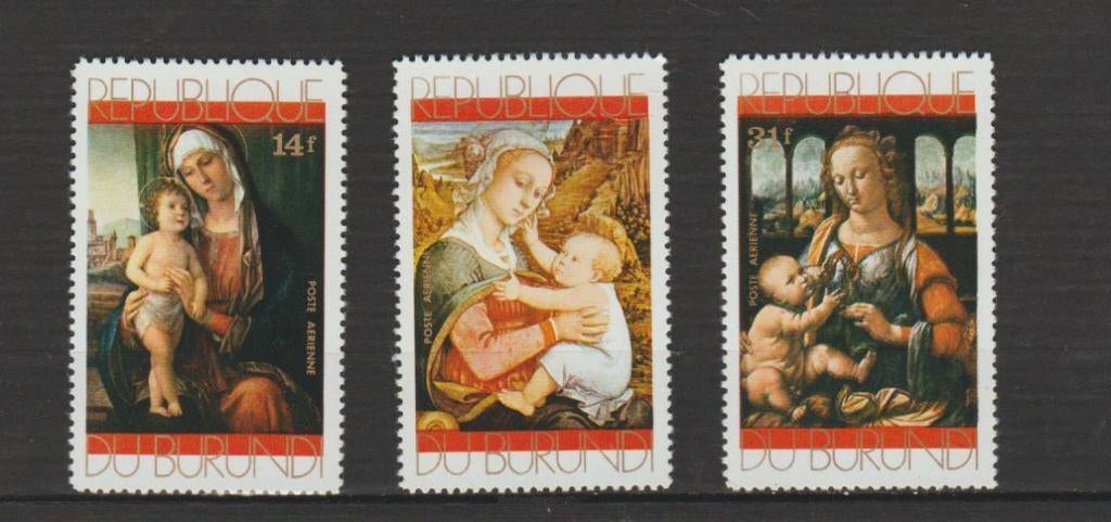 Poste aérienne de Noël 1971 au Burundi **, Timbres & Monnaies, Timbres | Afrique, Non oblitéré, Autres pays, Enlèvement ou Envoi