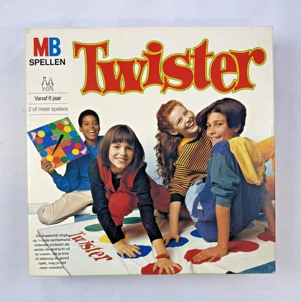 MB Twister Partyspel Behendigheidsspel spel vintage 1996, Een of twee spelers, Verzenden, Zo goed als nieuw, MB