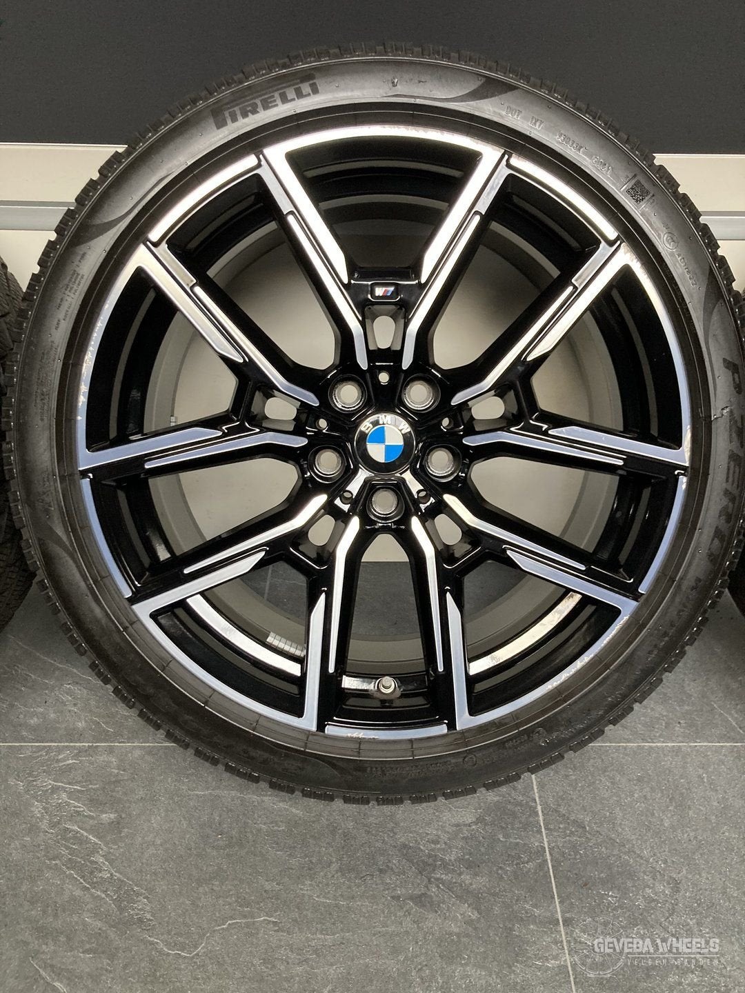 19” originele BMW I4 G26 velgen + winterbanden 859M 5x112, 19 inch, -, -, Banden en Velgen