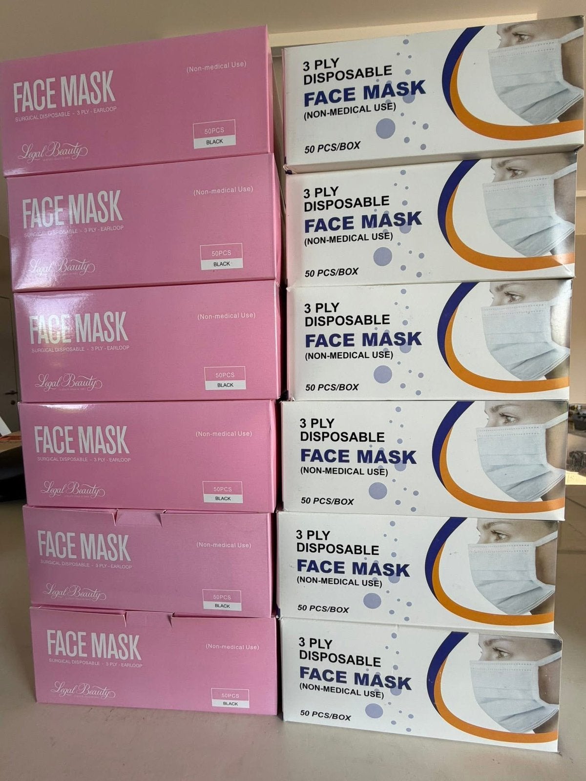 Disposable face masks / gezichtsmaskers, Ophalen, Verzorging