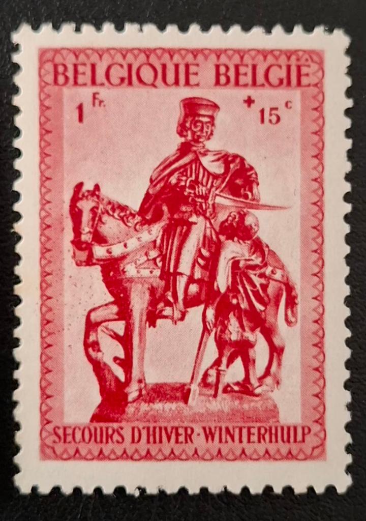 België: OBP 587-V3 ** Derde Winterhulpuitgifte 1941., Orginele gom, Ophalen of Verzenden, Zonder stempel, Postfris