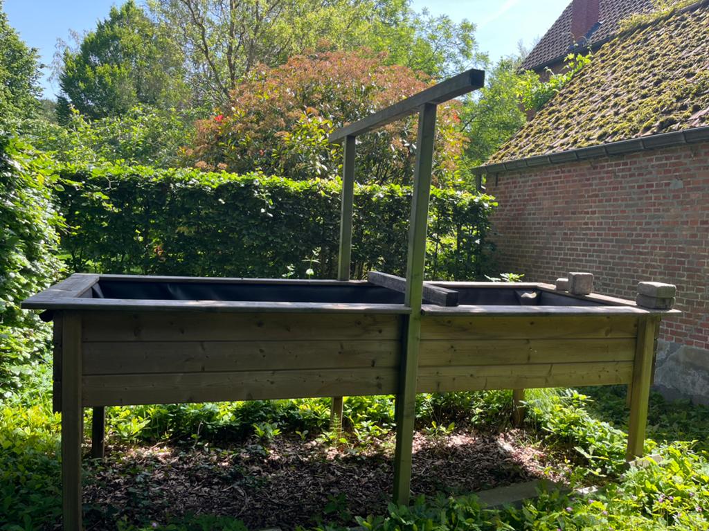 Houten constructie, Tuin en Terras, Bloembakken en Plantenbakken, Gebruikt, Hout, 60 cm of meer, 100 cm of meer, Overige vormen