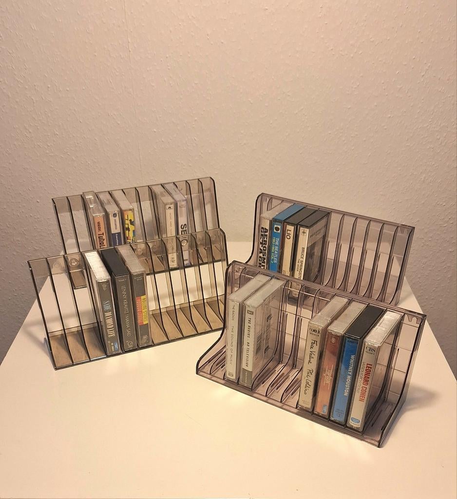 Ensemble de 4 porte-cassettes vintage rétro, Enlèvement ou Envoi, Comme neuf