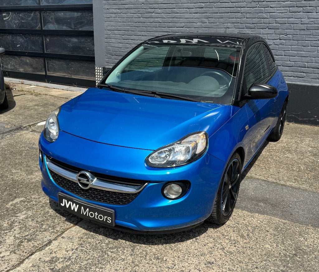 Opel Adam 1.2i * 94dKM * Cruise * Airco * 17" Velgen *, Voorwielaandrijving, Zwart, 4 cilinders, Blauw