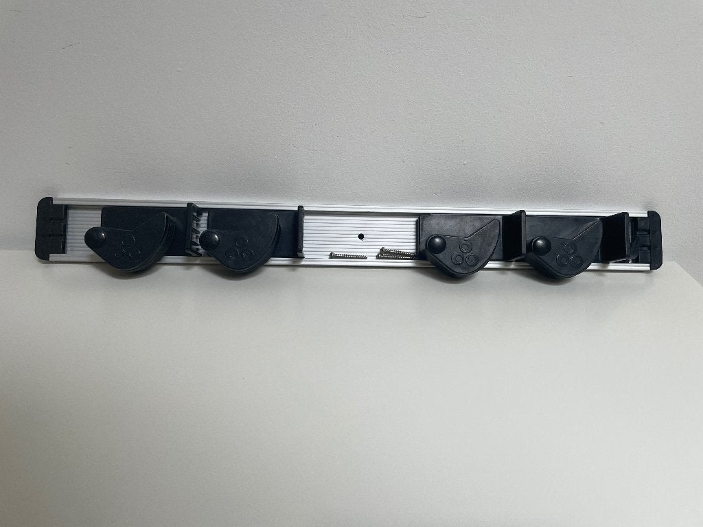 Wandhouder / bezemhouder met 5 klemmen, Maison & Meubles, Maison & Meubles | Autre, Utilisé, Enlèvement