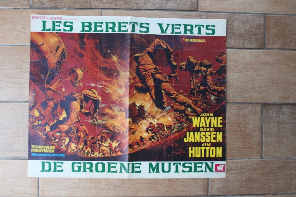 filmaffiche John Wayne The Green Berets 1968 filmposter, Collections, Posters & Affiches, Comme neuf, Cinéma et TV, A1 jusqu'à A3