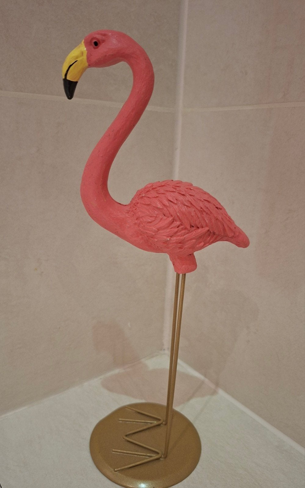 Magnifique flamant rose à pied, Enlèvement ou Envoi, Comme neuf