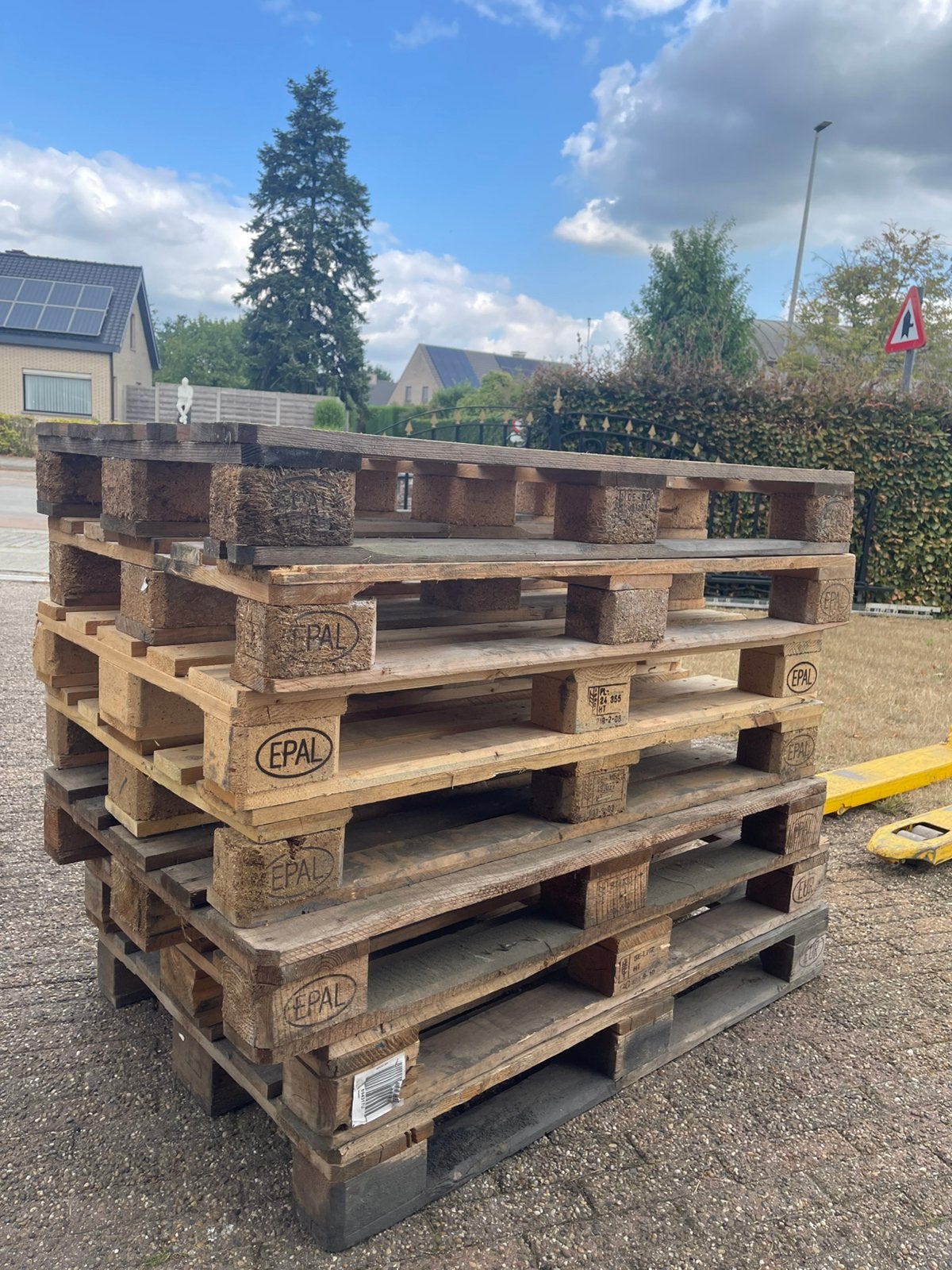 7 Europallets in goede staat, Bricolage & Construction, Bois & Planches, Enlèvement ou Envoi, Comme neuf, Palette