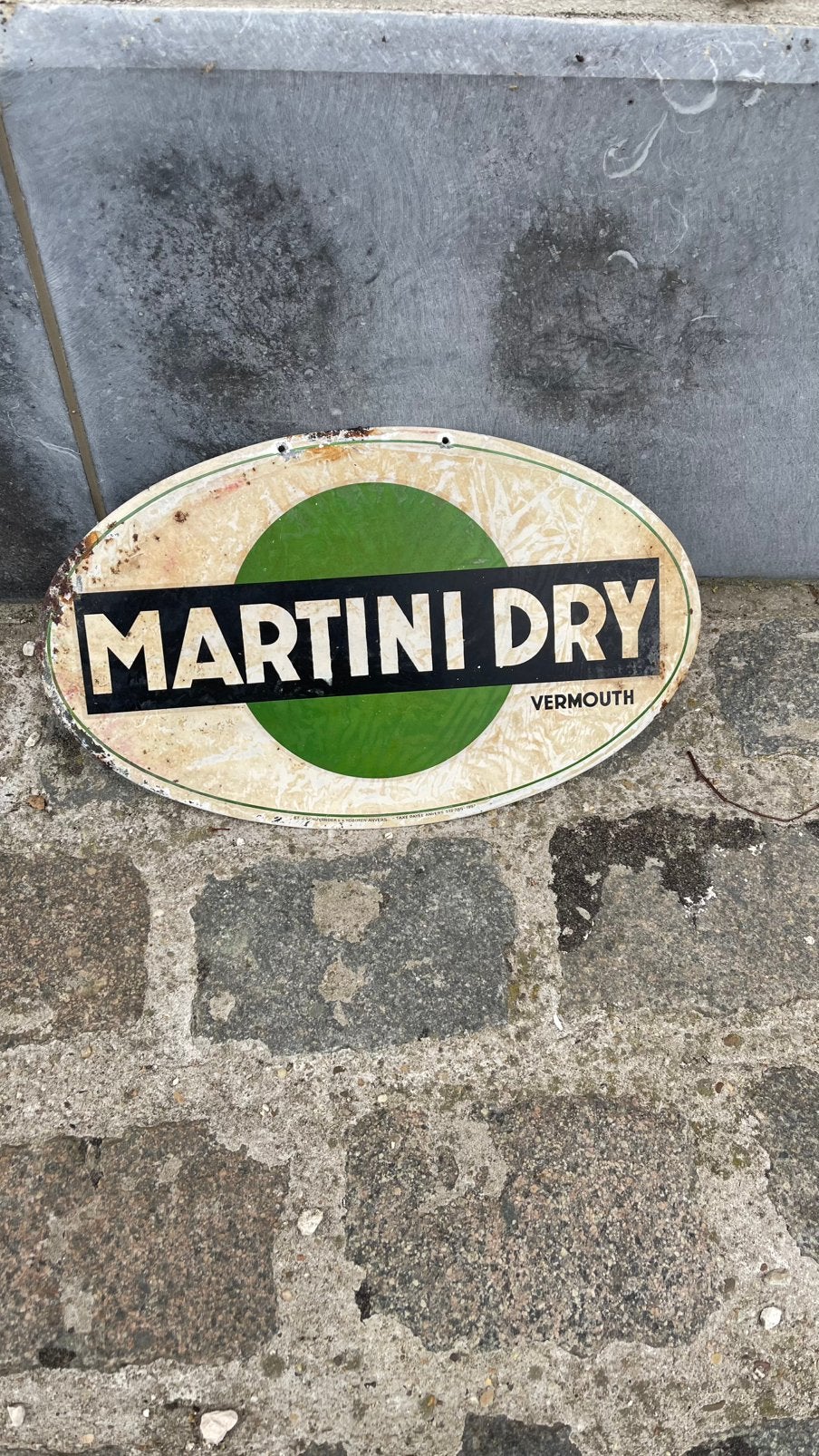 Martini blikken bordje., Ophalen of Verzenden, Gebruikt, Reclamebord