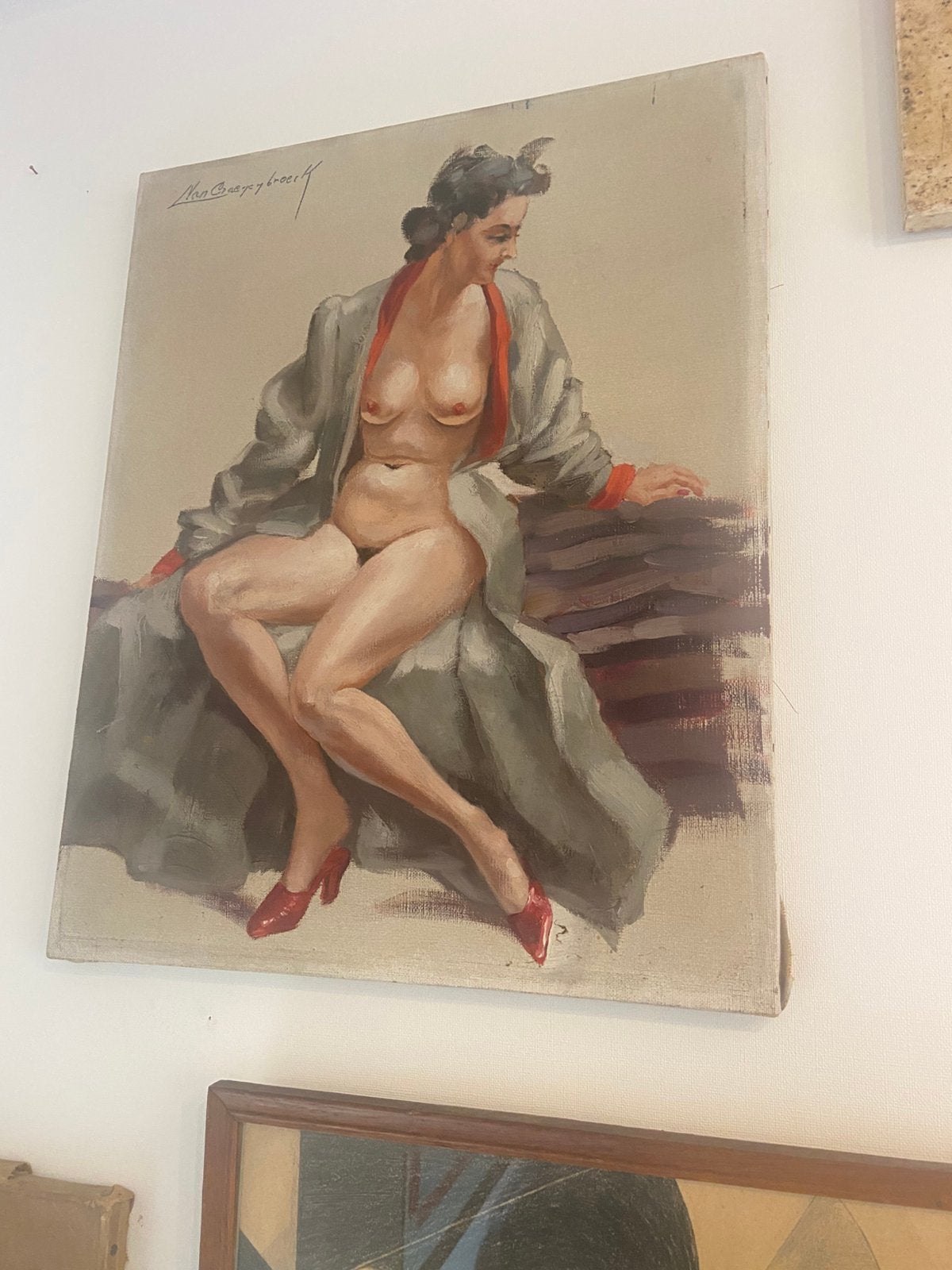 Origineel olieverfschilderij van  Charles Van Craenenbroeck, Antiquités & Art, Enlèvement ou Envoi, Peinture à l'huile, Signé