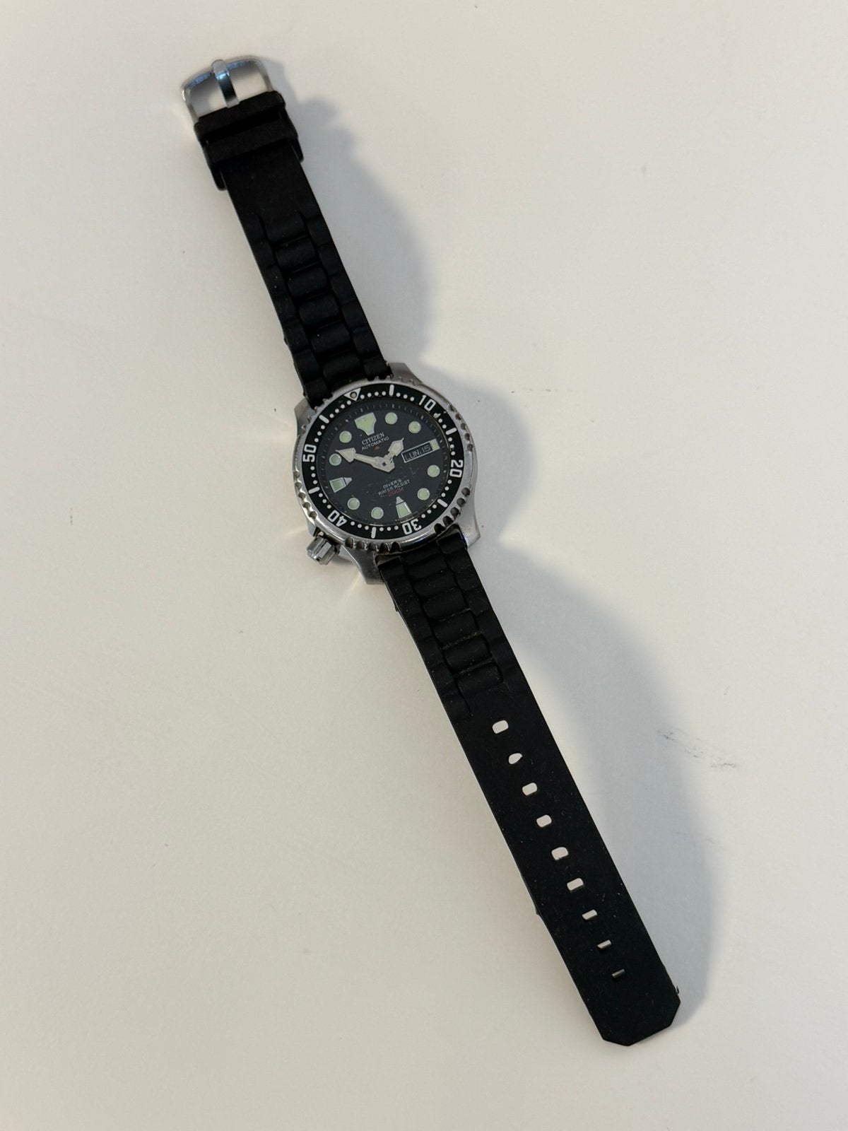 Montre de plongée Citizen Promaster Automatic Diver 200M, Enlèvement ou Envoi, Étanche, Comme neuf, Noir