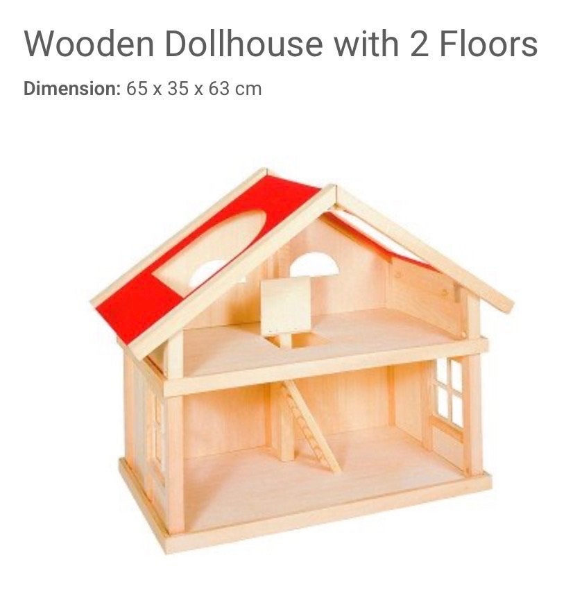 Maison de poupées en bois à deux étages, Ophalen, Gebruikt, Poppenhuis