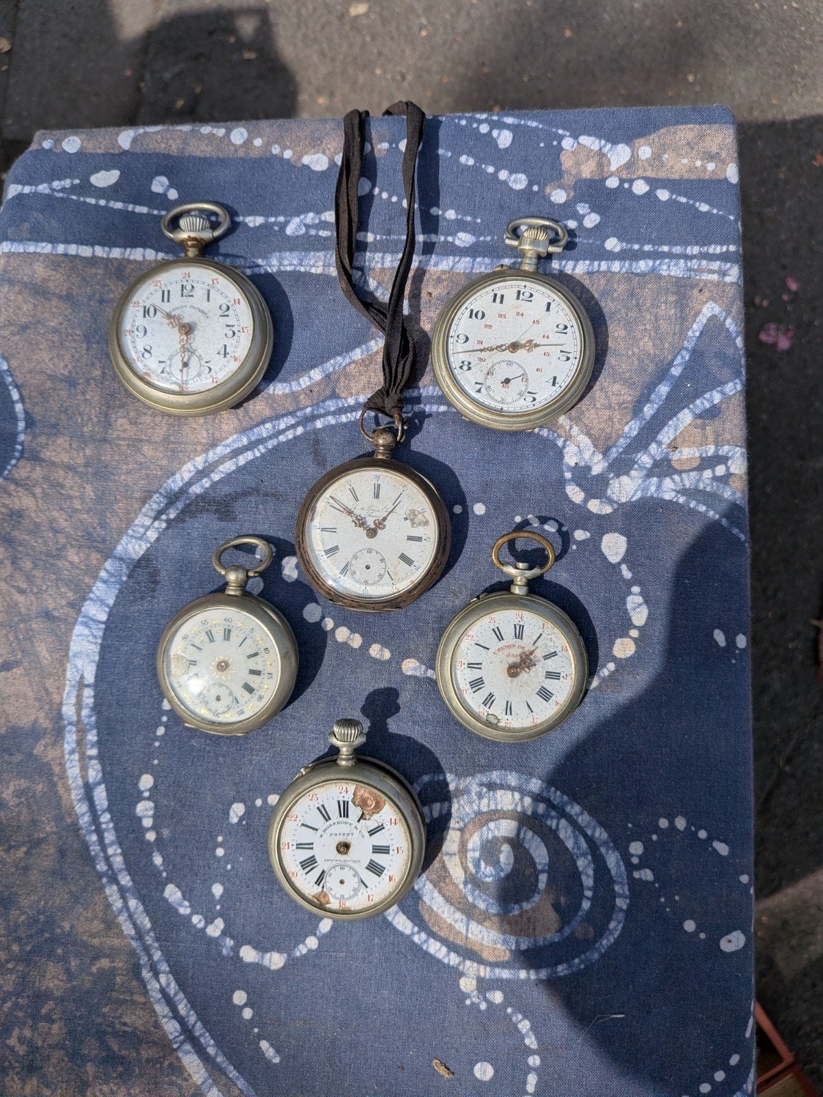 zakhorloge lot van 6, Ophalen of Verzenden, Zakhorloge