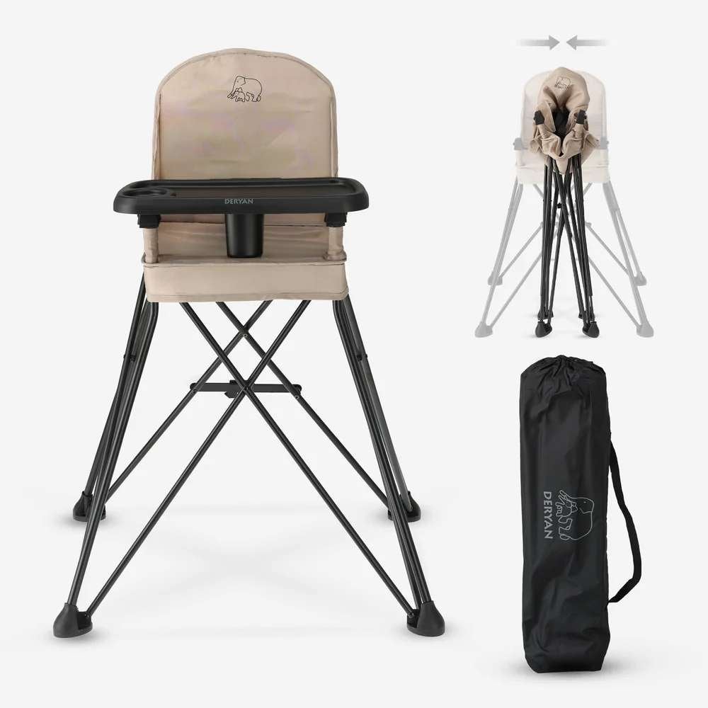 Deryan Pop 'N Sit Opvouwbare Kinderstoel – Nougat, Enlèvement ou Envoi, Comme neuf, Chaise pliante