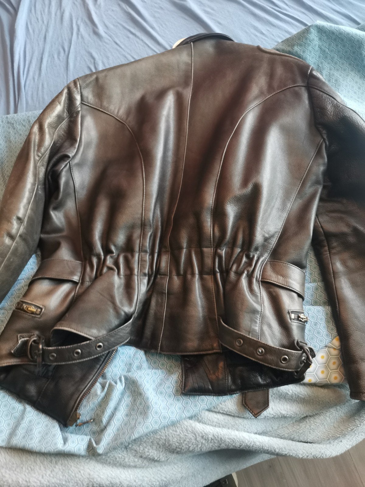 Richa vintage lederen motorvest, Motoren, Kleding | Motorkleding, Ophalen