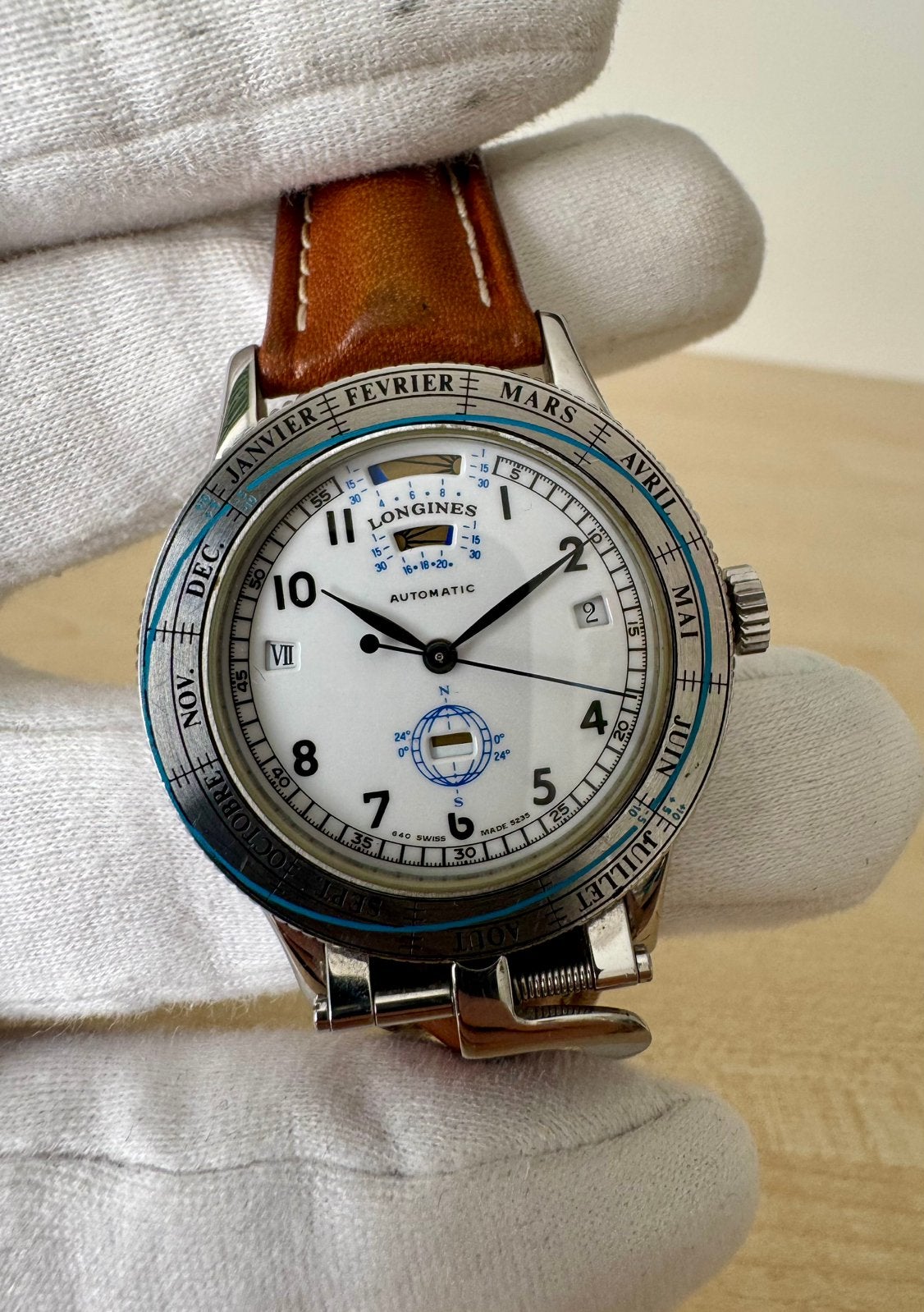 Longines Ephemerides Solaires 1990s Ref 5235 Limited Edition, Bijoux, Sacs & Beauté, Montres | Anciennes | Antiquités, Enlèvement ou Envoi