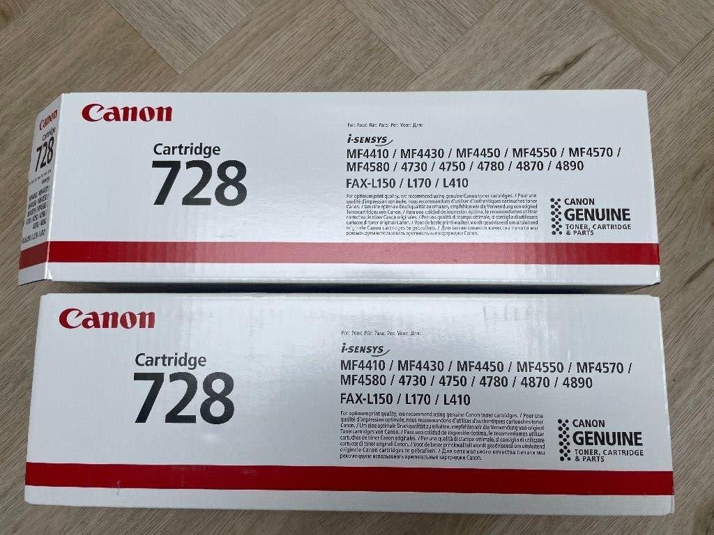 2 cartouches et toners originaux neufs (Canon 728), Enlèvement ou Envoi, Neuf, Toner, Canon