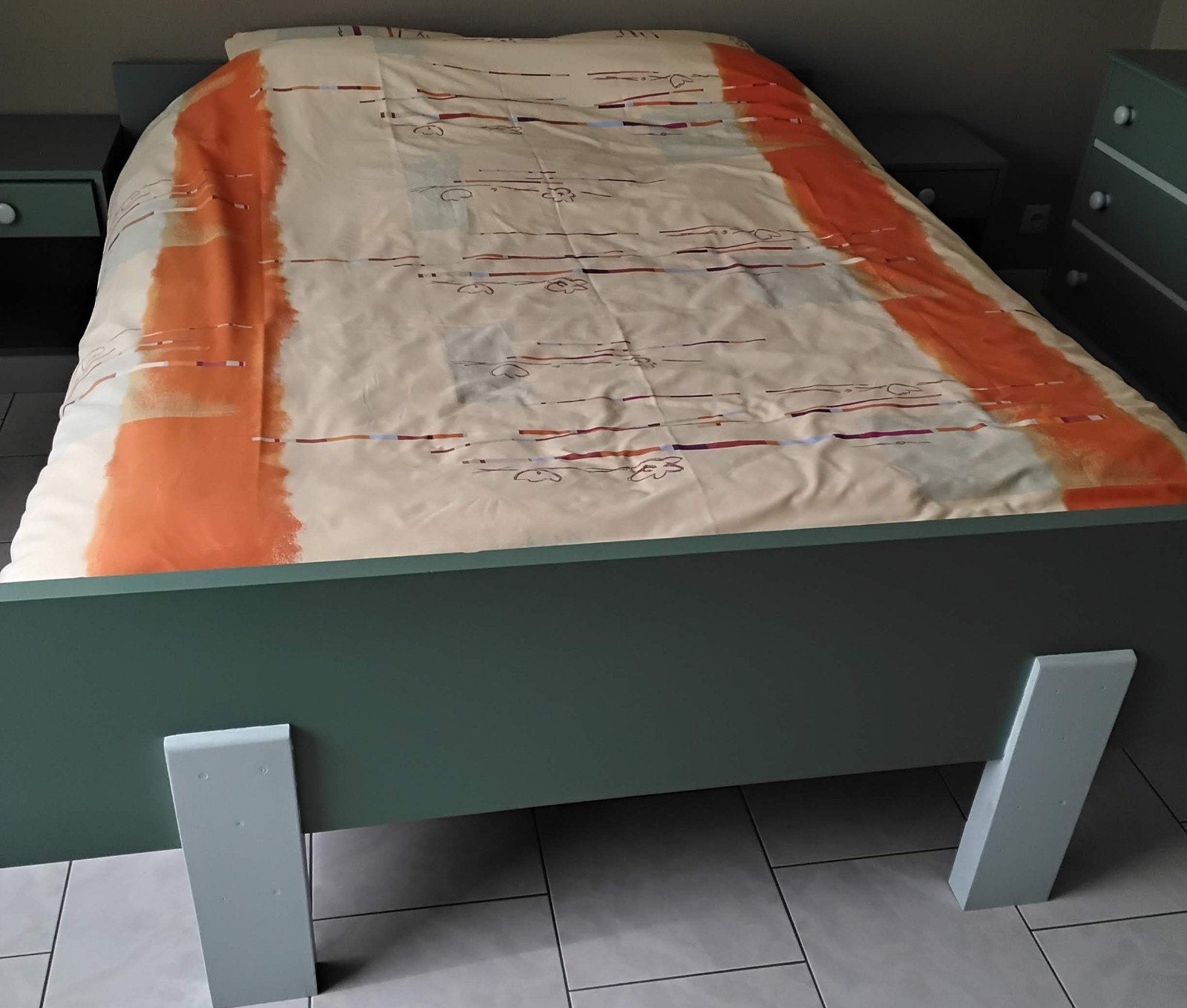 tweepesoons slaapkamer., Ophalen, Gebruikt, Eenpersoons, 120 cm