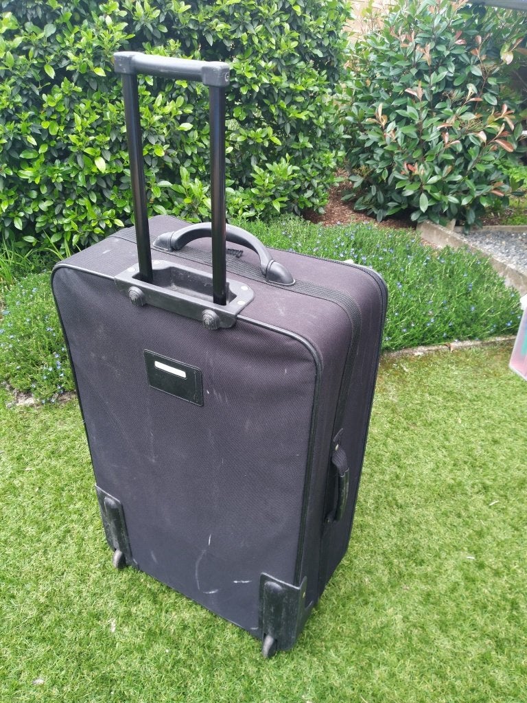 Reiskoffer, Handtassen en Accessoires, Koffers, Gebruikt, Zacht kunststof, 70 cm of meer, 45 tot 55 cm, Uitschuifbare handgreep