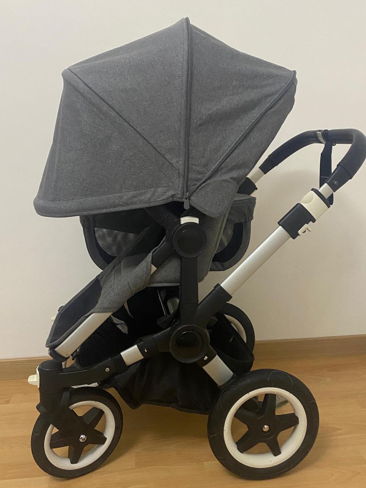 Bugaboo kinderwagen donkey2 grey twin, Kinderen en Baby's, Ophalen, Zo goed als nieuw, Kinderwagen, Bugaboo