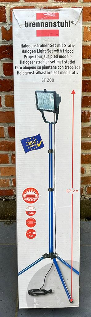 Halogeenstraler met statief, Ophalen, Gebruikt, Met statief, Lamp met armatuur