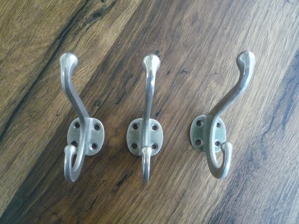 set van 3 vintage, retro, brocante kapstokhaken, Antiek en Kunst, Ophalen of Verzenden