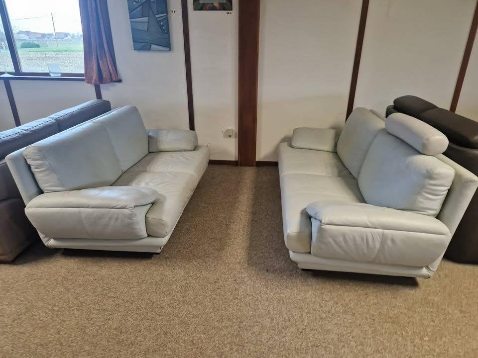 BUFFELLEDEREN SALON 3 EN 2 ZIT, Enlèvement, Utilisé, Cuir