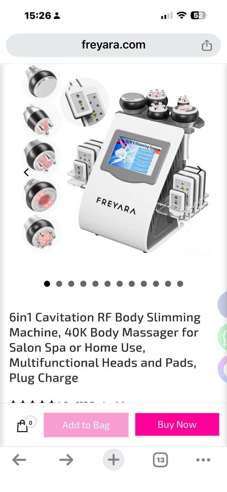 6in1 Cavitation RF Body Slimming machine, 40K Body Massager, Computers en Software, Pc speakers, Ophalen of Verzenden, Zo goed als nieuw