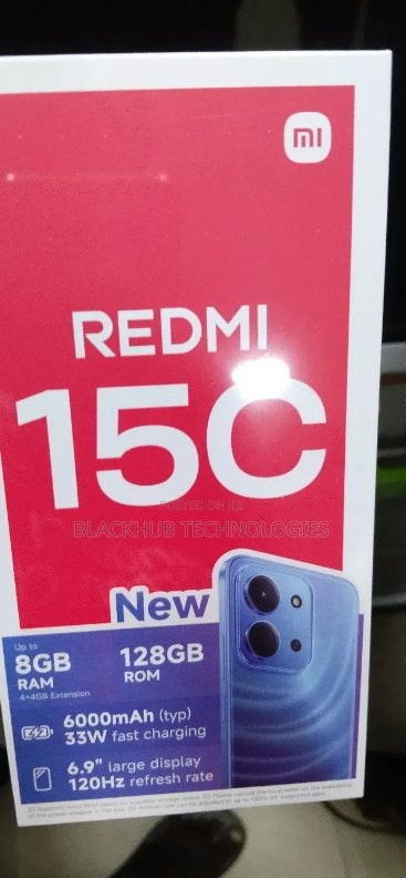 Redmi 15C 128 GB Zwart - NIEUW in de doos!, Neuf, Classique ou Candybar, 6 mégapixels ou plus, Sans abonnement