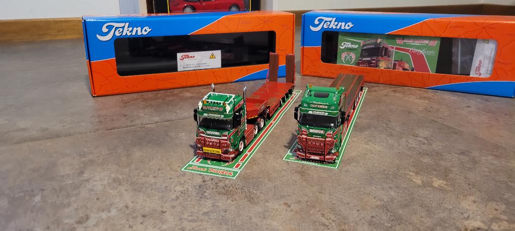 Tekno jan mues setje, Hobby en Vrije tijd, Modelauto's | 1:50, Ophalen, Zo goed als nieuw, Bus of Vrachtwagen, Tekno