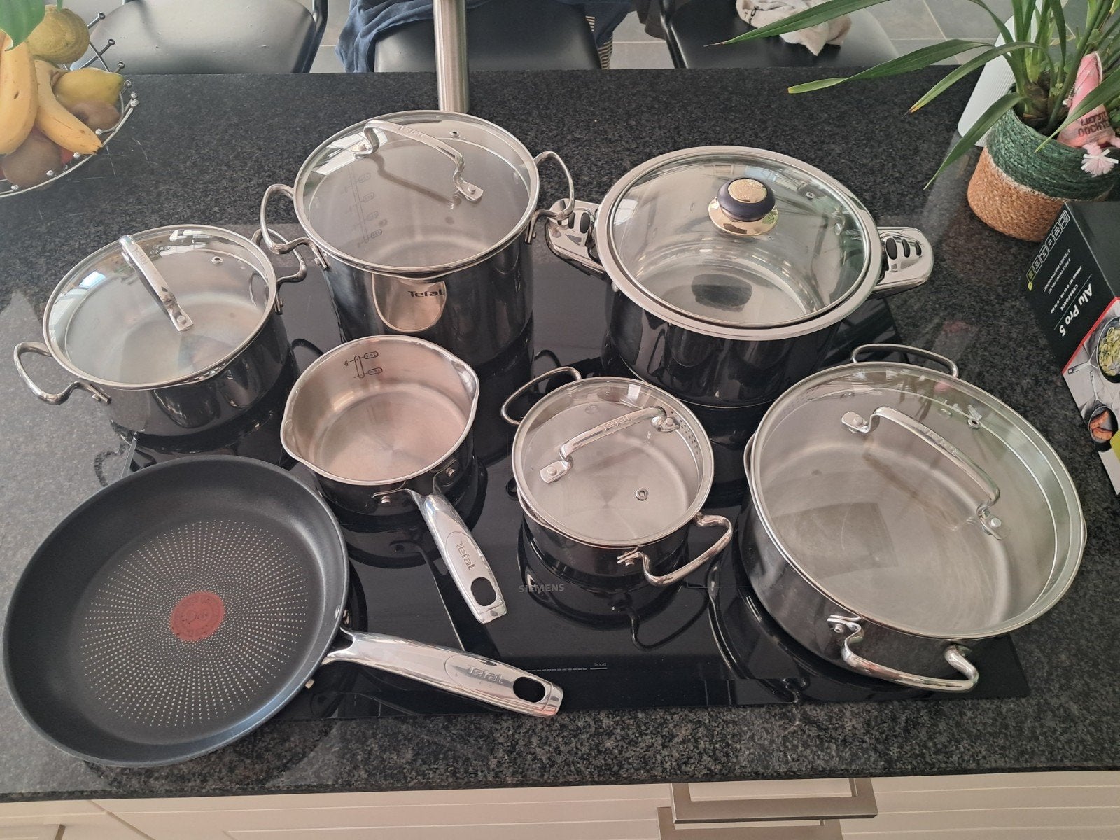 Potten en pannenset tefal, Huis en Inrichting, Keuken | Potten en Pannen, Ophalen, Pannenset