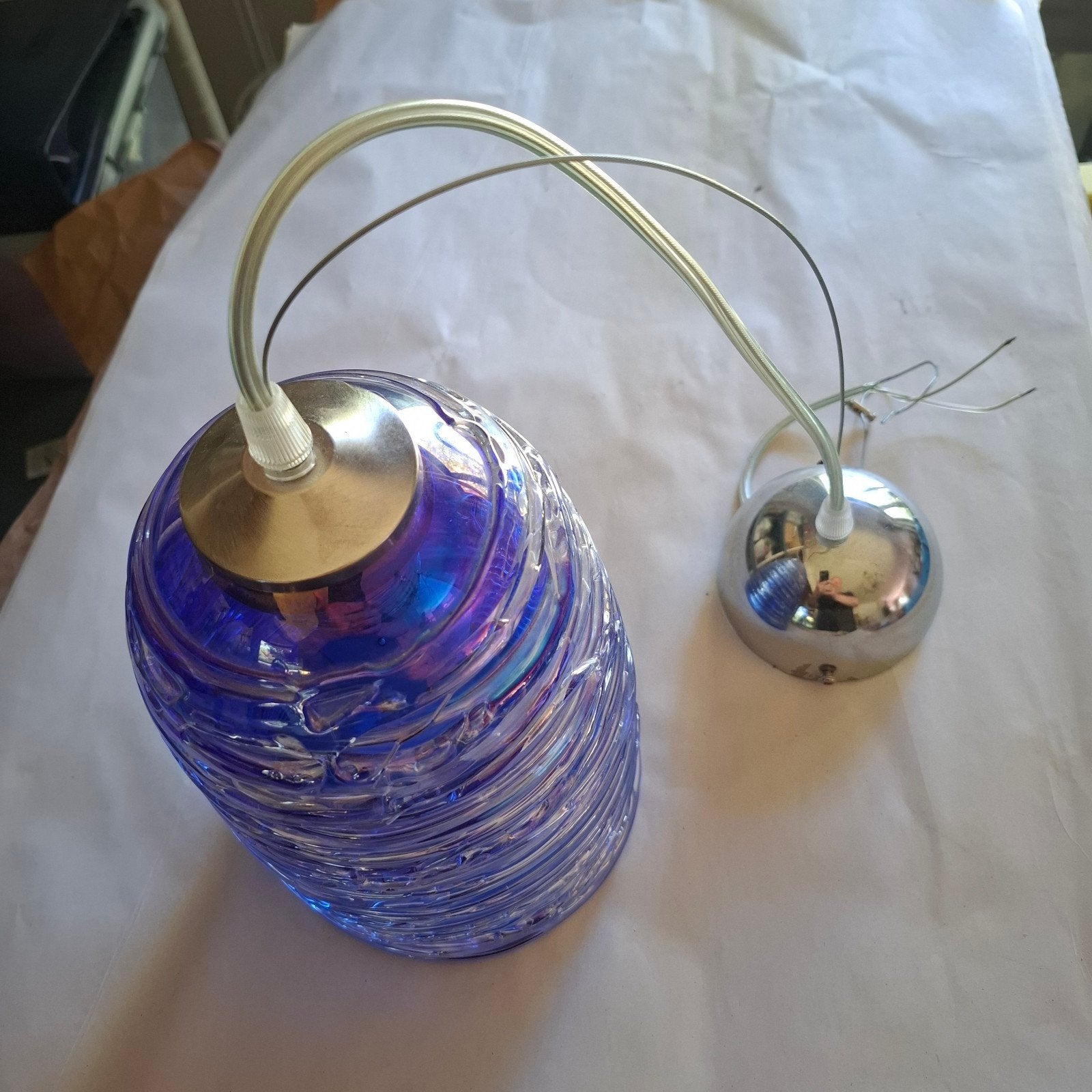 Globe van geblazen glas in Murano- of Empoli-stijl., Ophalen of Verzenden, Zo goed als nieuw, Glas, Verre soufflé
