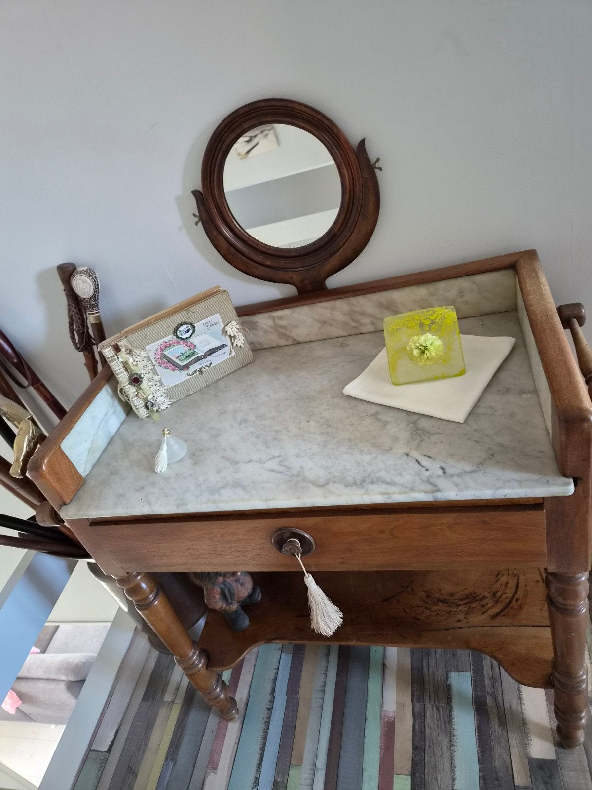 Jolie coiffeuse, Huis en Inrichting, Tafels | Kaptafels, Ophalen, Zo goed als nieuw, Hout, Ancien