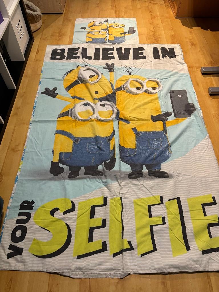 Bedovertrek Minions Selfie, Dekbedovertrek, Ophalen of Verzenden, Zo goed als nieuw, Jongetje of Meisje