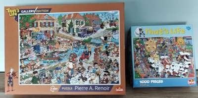 2 puzzel van 1000 stuks, Hobby en Vrije tijd, Ophalen, 500 t/m 1500 stukjes, Zo goed als nieuw, Legpuzzel