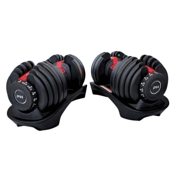 Verstelbare Dumbbells 2x 24KG Refurbished | PH Fitness, Sport en Fitness, Ophalen of Verzenden, Zo goed als nieuw, Armen, Dumbbell