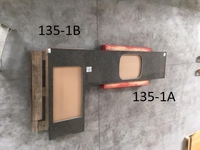135. Aanrechtblad keukenblad Aanrechtbladen graniet, terrazo, Huis en Inrichting, Ophalen, Nieuw, Hout, Bruin