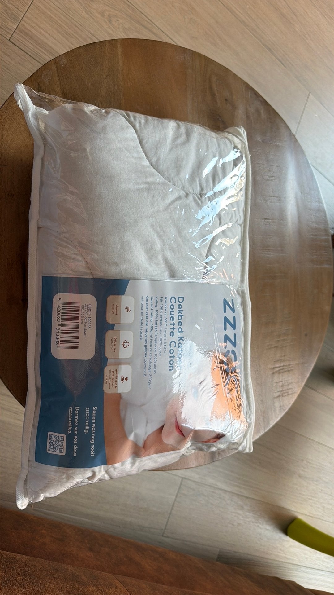 Nieuw katoenen dekbed – 100x135cm, Ophalen, Zo goed als nieuw, Ledikant